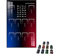 Display Wallboard for Lego 77242-77251 Series Racing Car - Wall Mount Display Stand Art Wall Mount Frame for Racing Car Building Set - 50 x 80 CM (B)