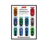 Display Wallboard for Lego 77242-77251 Speed Formula 1 Racing 10-Piece Set, Wall photo frame, Wall Mount Display Stand Art Wall Mount Frame,(Model not Included)