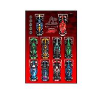 Display Wallboard for Lego 77242-77251 Speed Formula 1 Racing 10-Piece Set, Wall photo frame, Wall Mount Display Stand Art Wall Mount Frame,(Model not Included)