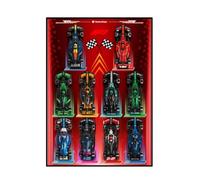 Display Wallboard for Lego 77242-77251 Speed Formula 1 Racing 10-Piece Set, Wall photo frame, Wall Mount Display Stand Art Wall Mount Frame,(Model not Included)