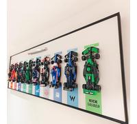 Display Wallboard for Lego 77242-77252 F1 Racing Car - Wall Mount Display Stand Art Wall Mount Frame for Racing Car Building Set, Ideal Gift for Car Enthusiasts - 40 x 120 CM (White)