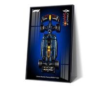 Display Wallboard for Lego F1 Racing Car 77242-77252, Wall Mount Display Stand Art Frame for Speed Champions, 50 × 80 cm (No Model)(Type A,With LED Light)