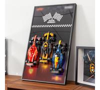 Display Wallboard for Lego Speed Champions Ultimate F1 Collector's Pack - Contains 3 Sets in 1, Wall Mount for Lego Collectible F1 Model Car Kit (Car Not Included)