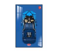 Display Wallboard for Lego Technic Bugatti Chiron 42083 Race Cart, Adult Decorative Painting, Gift for Lego Lovers (Model Not Included) (A)