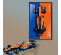 Display Wallboard for Lego Technic Car F1 McLaren 42141,Decorative Display Panels for Lego Car Wall Mounted Displays, Resistant LEGO Collectibles,(NO Model)-50X80CM