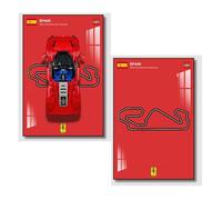 Display Wallboard for Lego Technic Ferrari Daytona SP3 42143e, Compatible with Lego Cars,Gift Ideas for Lego Car Wall Mount(Just Wallboard) (Barcelona Circuit in Spain)