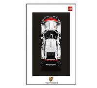 Display Wallboard for Lego Technic Porsche 911 RSR 42096, Lego Plate, Lego Car Display Wall Plate, Waegoll-mountable - Maximizes Space, Gift for Lego Technic Enthusiasts (G)
