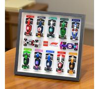 Display Wallboard Wall Mount for LE-GO 71049 for F1 M-i-n-i Raciing with Le-go Hook Bracket Wall Mountable Gift Ideas Decoration (No Model) (white)