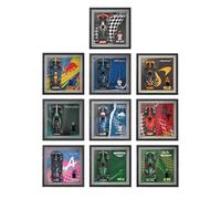 Display Wallboard Wall Mount for LE-GO for Speed F-1 10-in-1 77242 77243 77244 77250 77251 with Le-go Car Hook Bracket Wall Mountable Gift Ideas Decoration (No Model) (10 sets)