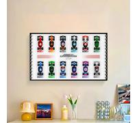 Display Wallmount Applicable for le-go 71049 Lottery Racing Car Model, Dustproof Collection Photo Frame, For Car Lovers, Only Display Wallboard (Without dust cover)