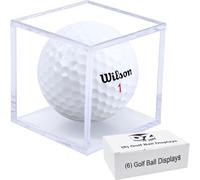 Display Zone Golf Ball Cube Display Case - Showcase & Preserve Your Golf Collection - Stunning Transparent Single Ball Holders - (Box of 6 Cubes)