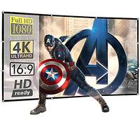 Display4top 100 inch 16:9 HD Foldable Projector Screen,Anti-Crease Portable Front & Rear Projection Movies Screen for Home Theater Outdoor Indoor Classroom Training