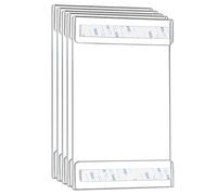 Display4top A4 Acrylic Adhesive Wall Poster Holders Menu Leaflet Picture Shop Sign Displays,Pack of 5
