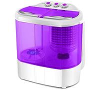 Display4top Electric Mini Portable Compact 3.6KG Capacity Washer Washing Machine Spin Dryer Laundry (Purple)