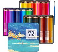 display4top Professional Watercolour Pencils,Vibrant Colors and Beautiful Blending Effects with Water,Ideal for Drawing, Sketching, Shading & Coloring (72 colors)