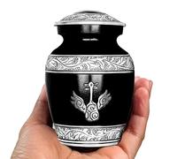 Displayex India Hand Engraved Guitar Small Urns for Ashes - Cremation Mini Urns for Human Ashes, Pet Urn for Cat Dog Ashes Keepsake, Memory Box for Keepsakes, Cremation Keepsakes for Ashes