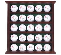 DisplayGifts Golf Ball Display Case Wall Rack Cabinet, NO Door, GB25 (Mahogany)