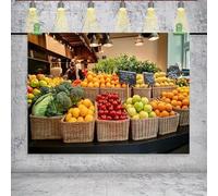 Displaying vegetables and fruits a multifunctional banner that is perfect for various check-in and anniversary events