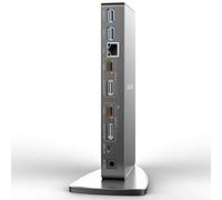 DisplayLink Docking Station Dual Monitor, WAVLINK 14-in-1 USB-C/A Laptop Docking Station with 2 x 4K HDMI, 2 x 4K DP, 1000 Mbps Ethernet, 6 x USB 3.0, Audio and Microphone for Mac/Windows