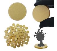 DisplayMore 100Pcs 40mm/1.57inch Plastic Gold Round Miniature Bases,Circular War Figure Display Stands for Gaming Miniatures or Wargames Role Playing Board Game Figure Toy (40mm-Gold-Round)