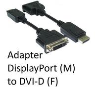 DisplayPort 1.2 (M) to DVI-D (F) Black OEM Adapter