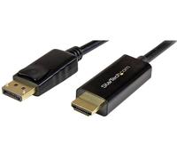 StarTech.com 3ft (1m) DisplayPort to HDMI Cable - 4K 30Hz - DisplayPort to HDMI Adapter Cable - DP 1.2 to HDMI Monitor Cable Converter - Latching DP Connector - Passive DP to HDMI Cord