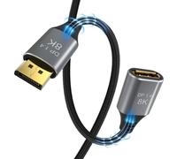 DisplayPort 1.4 Extension Cable Male To Female 8K 60Hz UHD 4K 144Hz Extender Cord For PC Laptop Display Screen DisplayPort Extension