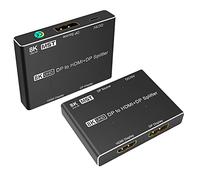 DisplayPort 1.4 MST Hub Splitter with HDMI & Displayport out, BolAAzul 2-Port DP Multi-Stream Transport 4K@120Hz over the HDMI out(Single Display Only), DP MST-enabled Video Card(Windows PC Only)