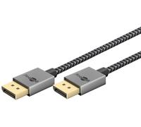 77445 cable Displayport plug, PVC 2m black-grey GOOBAY on both sides