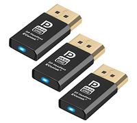 DisplayPort 4K60Hz Headless Ghost Display Emulator for PC DP Dummy Plug - Fit Headless 1080@120Hz-4096x2160@60hz FHD Pack of 3