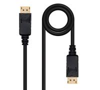 DisplayPort Cable 1m in Black, DP Male to DP Male Connectors, Promotes a Stable Connection with Excellent Data Transmission Quality for HD Video and Audio. Ideal for PC
