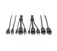 DisplayPort KVM Cable Kit 4K USB 3.5mm 3xM/USB mm DP mm 10ft