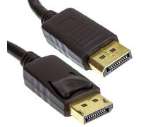 kenable DisplayPort Male Plug to Plug Video Cable Gold 0.5m 50cm Locking