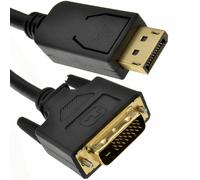 kenable DisplayPort Plug to DVI D 24+1 Male Plug Digital Video Cable GOLD 2m