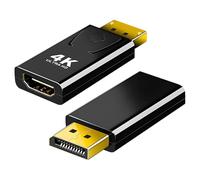 DisplayPort to HDMI Adapter 4K 1080P@60Hz 2Pcs for Multi Monitor Projector Laptop PC TV High Resolution DP to HDMI Quick Speed Transmission Video Audio Converters Male to Female for HP AMD GPU Lenovo