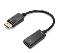 DisplayPort to HDMI Adapter 4K@60Hz Ultra HD DP Male to HDMI Female Converter Plug & Play Unidirectional Display Port to HDMI Port Compatible with Lenovo/Dell/HP/Asus Laptop/TV/Projector