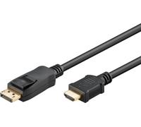 DisplayPort to HDMI Cable 4K 30Hz, DP to HDMI Only - Gold Connectors 3m | DisplayPort to HDMI cable with gold-plated 4K@30Hz connectors and latch for stable connections