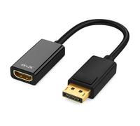 DisplayPort to HDMI Cable, 4K DP to HDMI Cable Adapter, Uni-Directional DP 1.2 to HDMI 1.4 Compatible with PC TV Monitor Projector Laptop Lenovo Dell HP and More