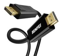 DisplayPort to HDMI Cable, Benfei Gold-Plated DisplayPort (DP) to HDMI 1.8M Cable Compatible for Lenovo, Dell, HP, Asus and other brand