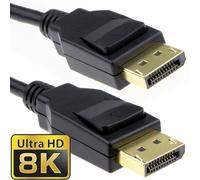 DisplayPort v1.4 HBR3 8K 60Hz 4K 120Hz MST 32.4G HDR Cable Gold 2m