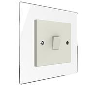 Displaypro Single, Double Light Switch Surround Acrylic Finger Plate Panel Plug Socket (Clear - Single)