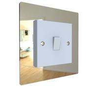 Displaypro Single, Double Light Switch Surround Acrylic Finger Plate Panel Plug Socket (Mirror - Single)