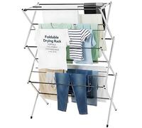 Displays By Jack Portable Collapsible Clothing Dry Rack, Retractable Drying Rack for Clothes, Lingerie, Towels, Linens, Laundry Home Apartment, Metal Chrome Finish