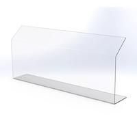 Displays UK Unbreakable Clear Perspex Acrylic Sneeze Guard/Security Screen - Medium - 900mm Wide