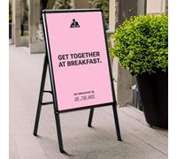 Displaysense One-Sided A1 Black A-Board Pavement Sign