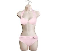 DisplayTown Flesh Female Mannequin Hollow Back Dress Body Torso Dress Form & Hanging Hook, S-M Sizes (1)