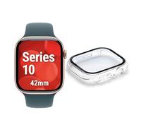 DISPLEX Full Body Protective Glass for Apple Watch Apple Series 10 42 mm Transparent - 10H Glass & IPX8 Case Protection - Transparent - Anti-Fingerprint - Clip-on