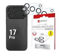 Displex Full Cover Camera Lens Glass, Compatible with iPhone 17 Pro, Camera Protective Glass, 10H, Quick Mount, Pack of 2 (CamGlass All-In-One)