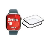 Displex Hybrid Glass Screen Protector for Apple Watch Apple Series 10, 46mm - Anti-Fingerprint - Acrylic Glass - Easy-On Installation - Pack of 2