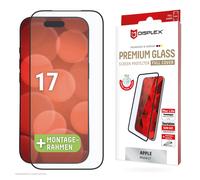 Displex Premium Protective Glass (Full Cover, 10H) Compatible with iPhone 17/17 Pro, Eco Mounting Frame (Real Glass Full Cover)